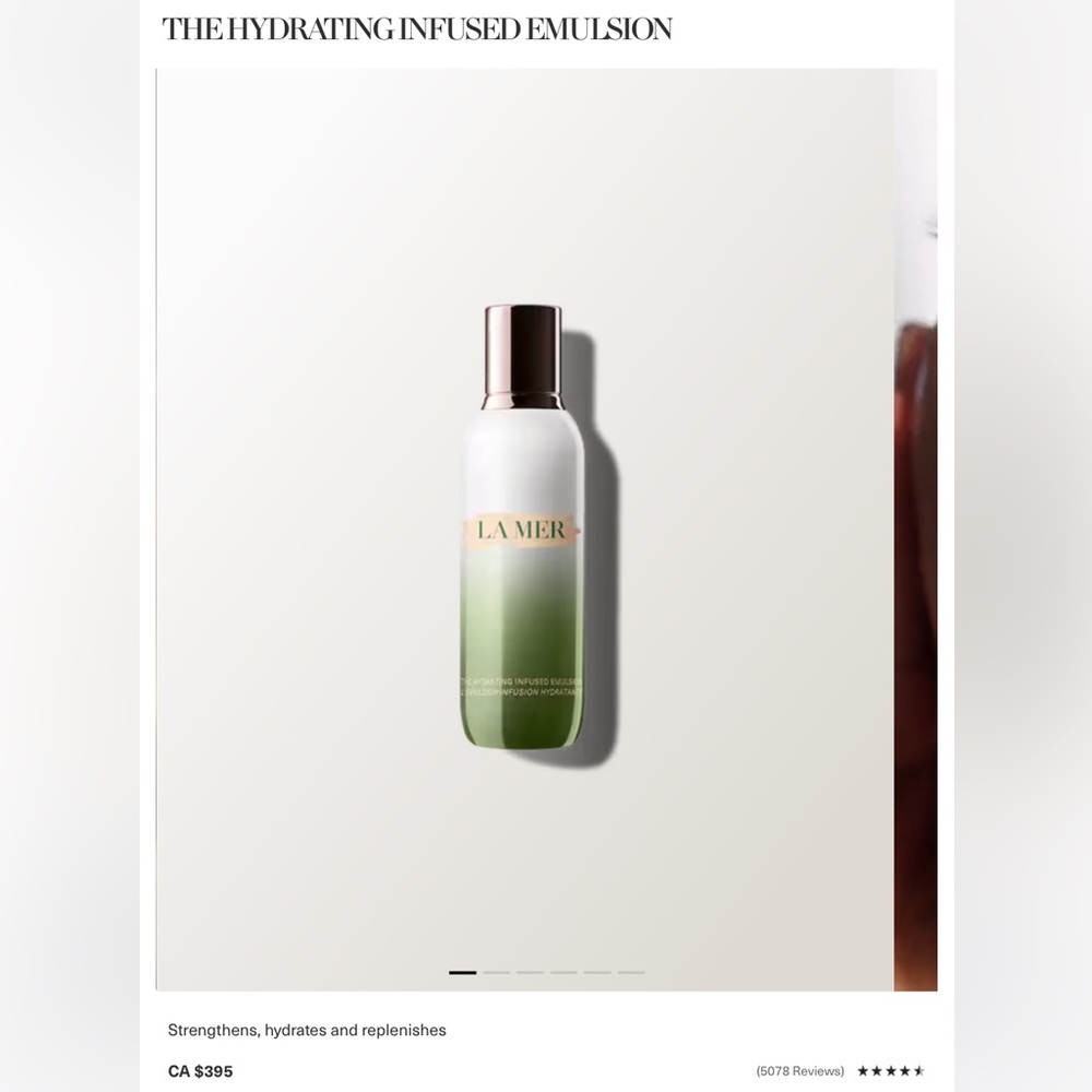 New La Mer The Hydrating Infused Emulsion 125ml